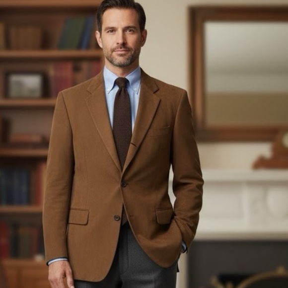 Chaps Other - Ralph Lauren (Chaps) Brown Faux Suede Two Button Sport Jacket